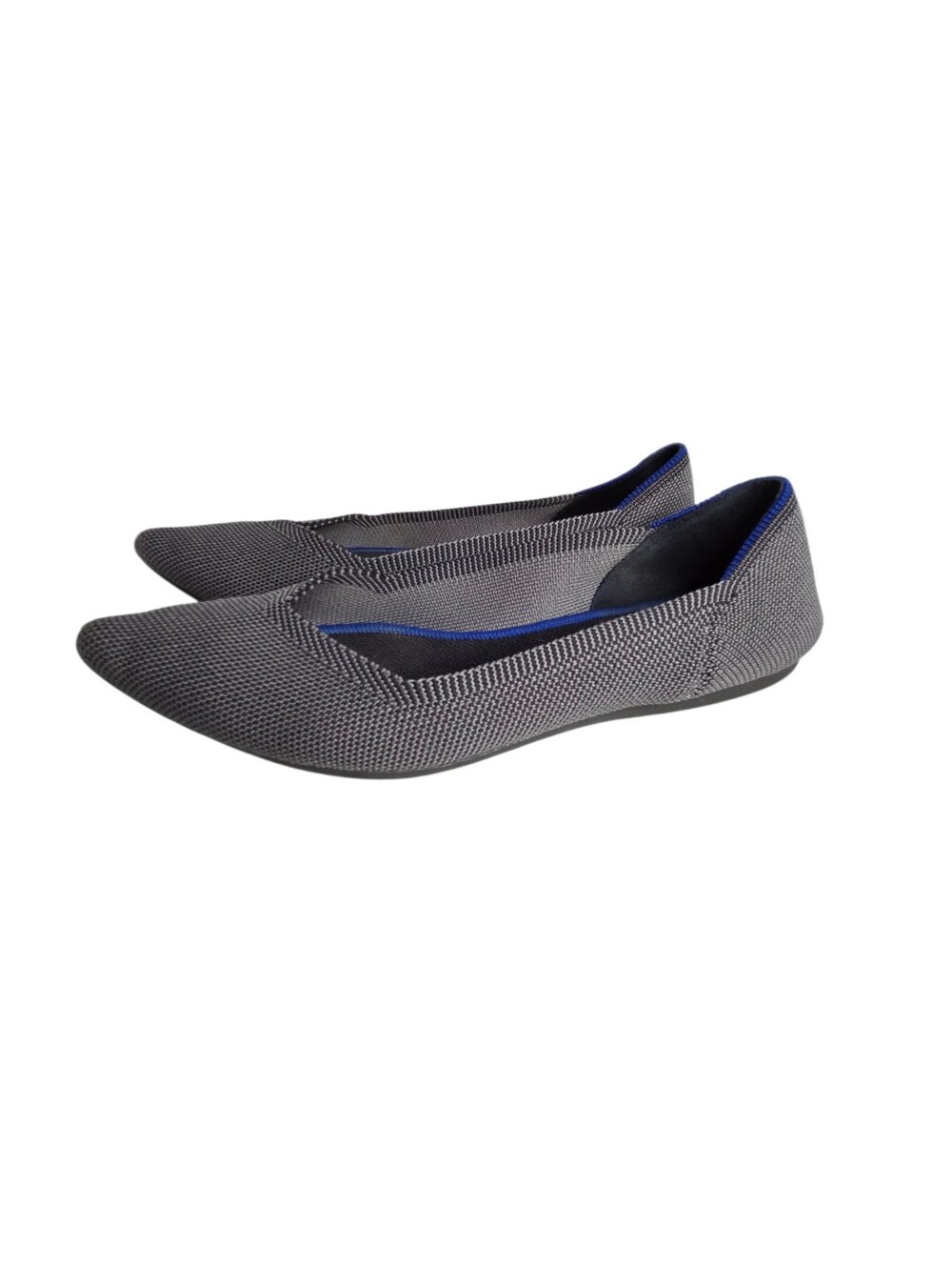 Rothy's The Point Flats Women 7.5 Gray Cloud Birdseye Knit Pointed Toe Shoes